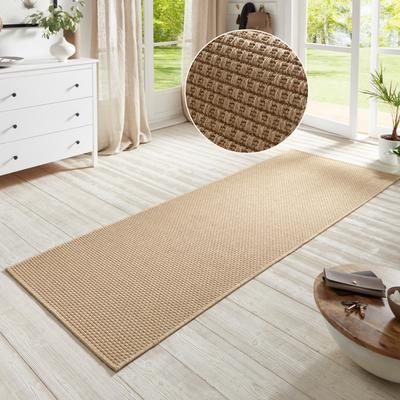 Läufer HANSE HOME "Nature 600" Gr. 53, beige, B:80cm H:5mm L:150cm, Polypropylen (PP), Teppiche, Läufer, Flachgewebe, In- & Outdoor, Rutschfest, Flur, Küche, Garten, Terrasse