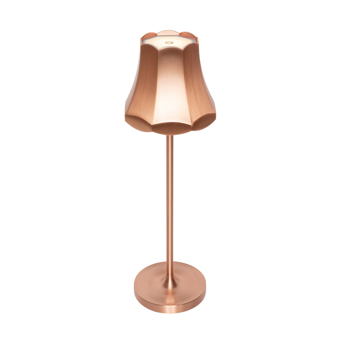 Qazqa Retro Tafellamp Koper - Oplaadbare LED Tafellamp IP44 met Dimfunctie