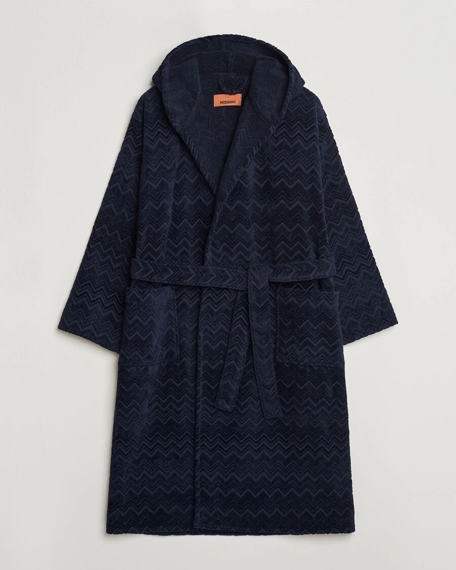Missoni Home Chalk Bath Robe Navy
