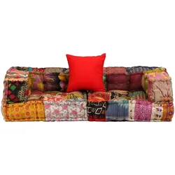 vidaXL, Hocker, Laburas (Niedriges 2-Sitzer-Sofa mit Rücken- und Armlehne) (140 x 70 x 40 cm)