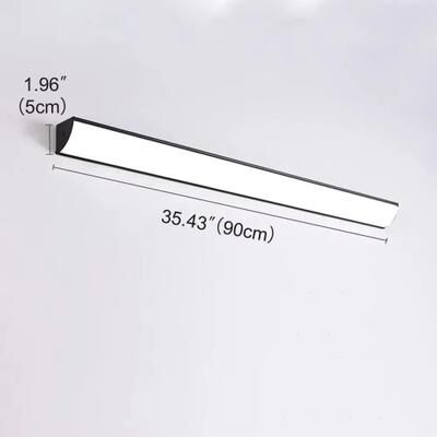 Uplifted Goods Long Strip Minimalist Outdoor LED Wall Light For Stylish Home Lighting black 90cm with Dimmable Remote
