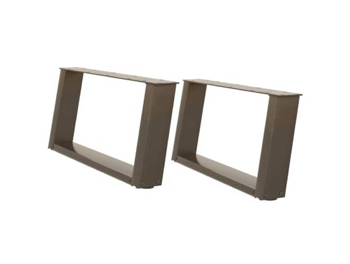 hliofuir 2er Set Couchtischbeine U-Form Stahl Metall 60x30 cm Stabile U-Form Tischuntergestelle aus Stahl mit Verstellfüßen für individuelle Beistelltische im Wohnzimmer.
