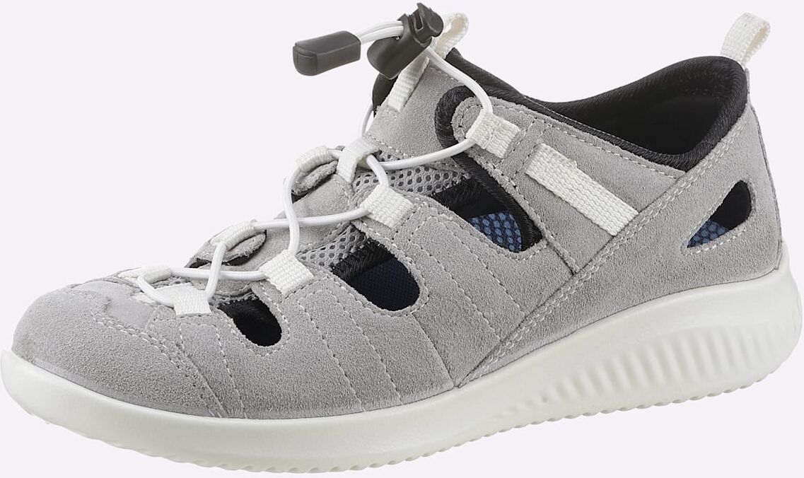 Slipper JOMOS, Damen, Gr. 36, grau (hellgrau), Veloursleder, Schuhe Slipper hellgrau 36