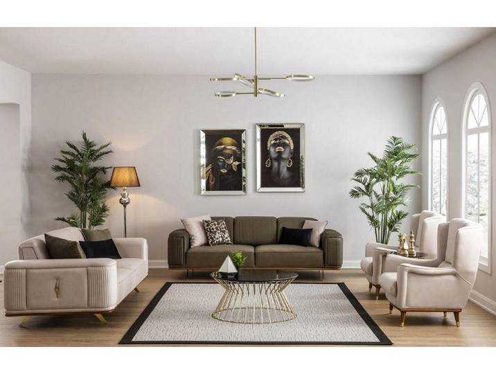 Xlmoebel Polstergarnitur Elegante Sofagarnitur in modernem Design für gemütliche Stunden, (Set 4 tlg. (Sofagarnitur 4 + 3 + 1 + 1 Sitzer), Hergestellt in Europa