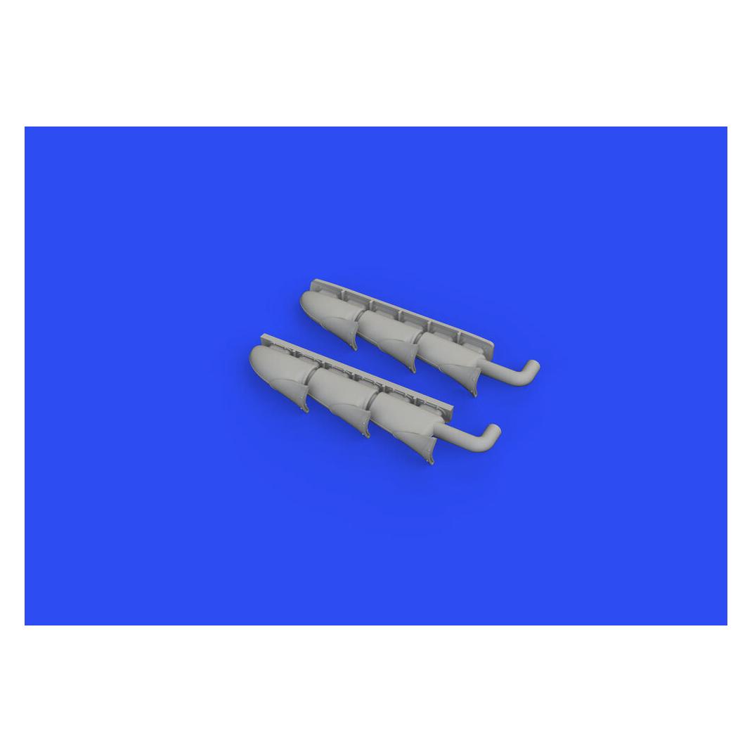 Eduard Spitfire Mk.V three-stacks exhausts fishtail 1/48 for (648668)