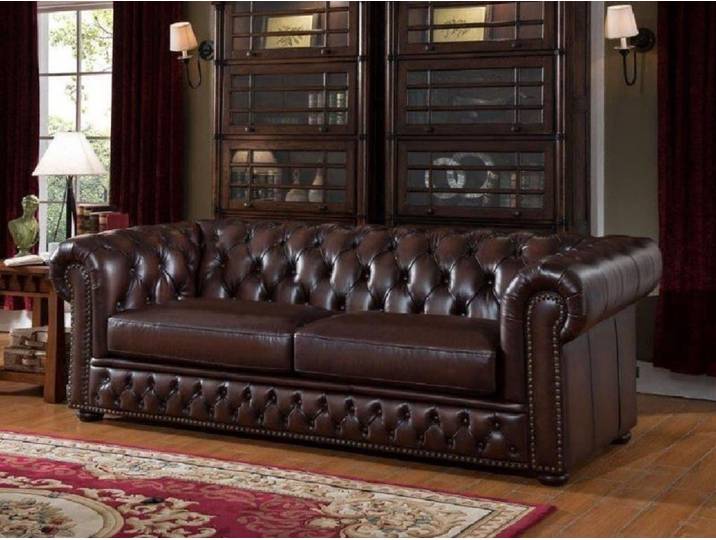 JVmoebel Chesterfield-Sofa Luxus Sofa aus 100% Leder mit individuellem Design, Made in Europa