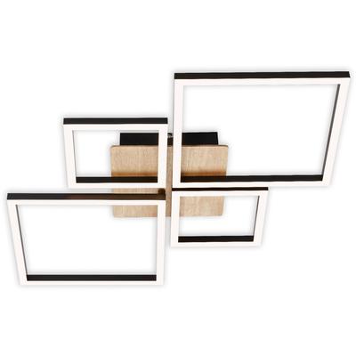 BRILONER LEUCHTEN LED Deckenleuchte "3128014 FRAME", weiß, Leuchten, Deckenlampe, 75x47x7,3cm, Schwarz, 48W, Wohnzimmer, Schlafzimmer, LED Deckenleuchte