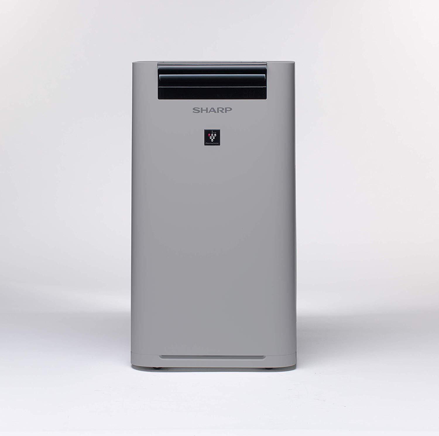 SHARP UA-HG40E-L Luftreiniger (mit Befeuchtungsfunktion, Verbesserung der Luftqualität, Ideal für Allergiker, drei Stufen Filtersystem, HEPA-Filter, Räume bis zu 26 m²) hellgrau