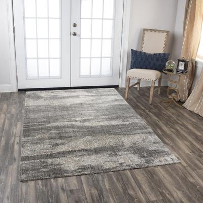 NAVATEXTURA Cara Slate Gray Color Wash Recycled Polyester Area Rug