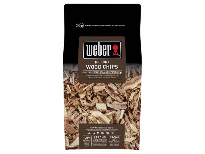Weber Räucherchips Hickory – Weber Holzkohle/Briketts/Grill Anzünder – braun