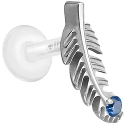 PTFE Labret mit Innengewinde + Titan-Aufsatz FEDER