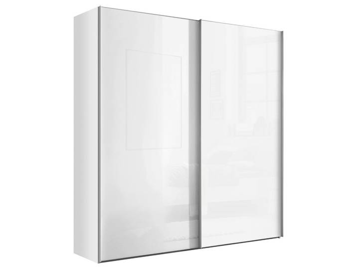 Schwebetürenschrank Lumos Glas Weiß