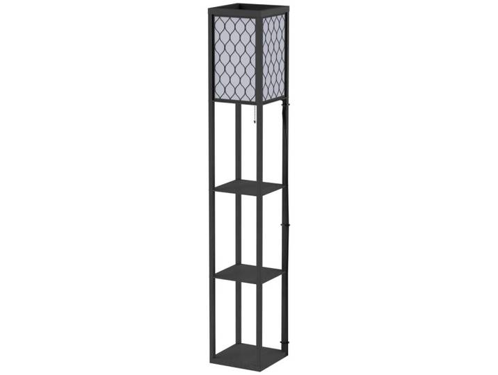 Oxeza Stehleuchte 26/26/160 cm Schwarz, E27, bis 40W, Holz, Mode, Rechteckig, 26x160x26 cm, Lampen & Leuchten, Innenbeleuchtung, Stehlampen