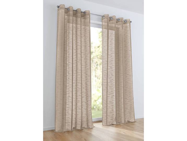 Ösenschal Celtic 135 x 245cm Weiß/Taupe