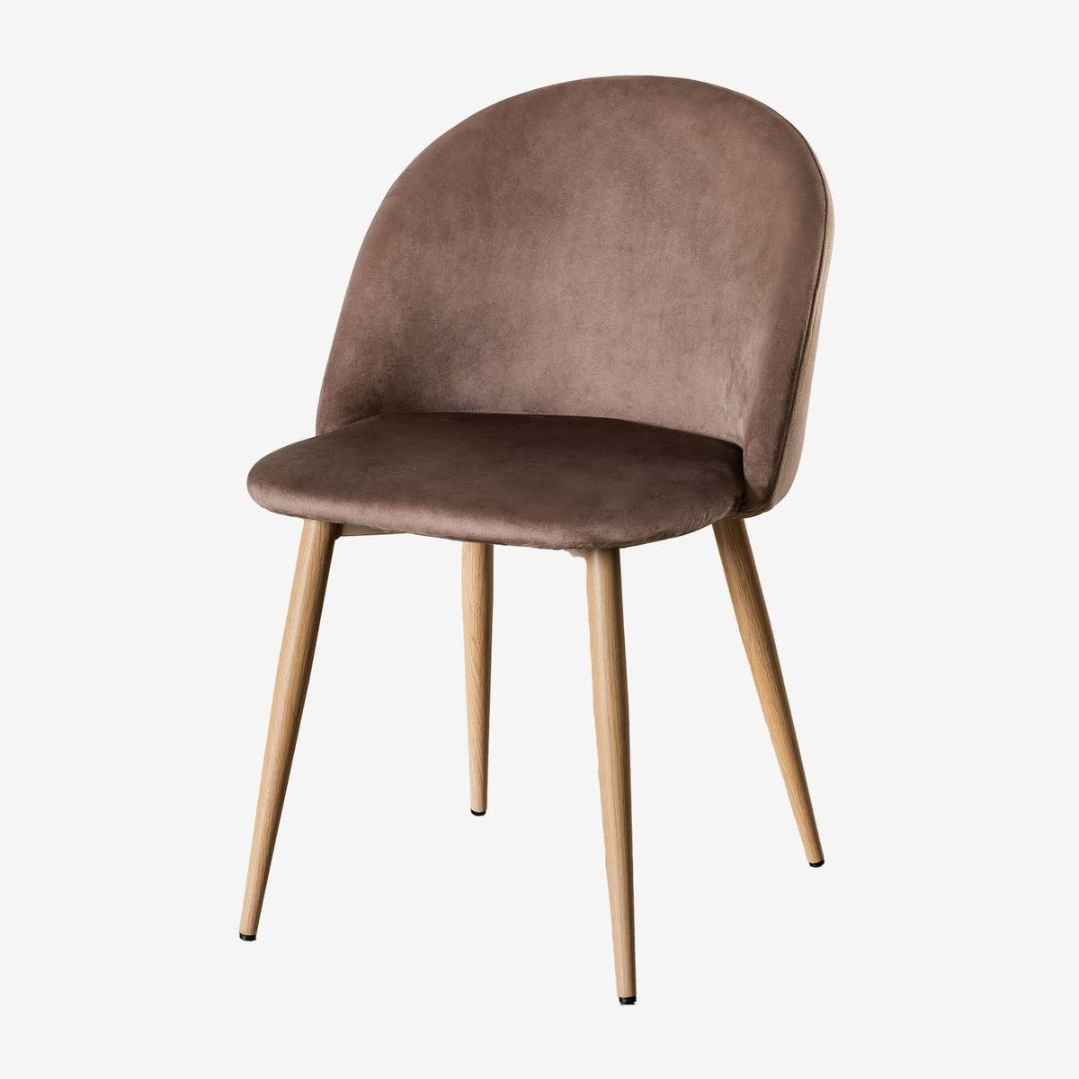 Kana eetkamerstoel - Blauw - Velvet bekleding - Hoogte: 78 cm