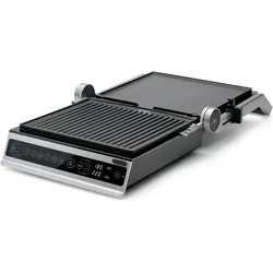 Solis Waffle & Contact Grill Pro (Typ 7953), Kontaktgrill, Grau, Silber, Schwarz