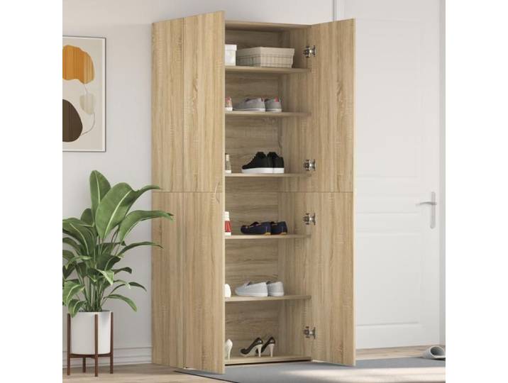 Meuble à chaussures Chêne Sonoma 80x35 5x180 cm Bois d ingénierie