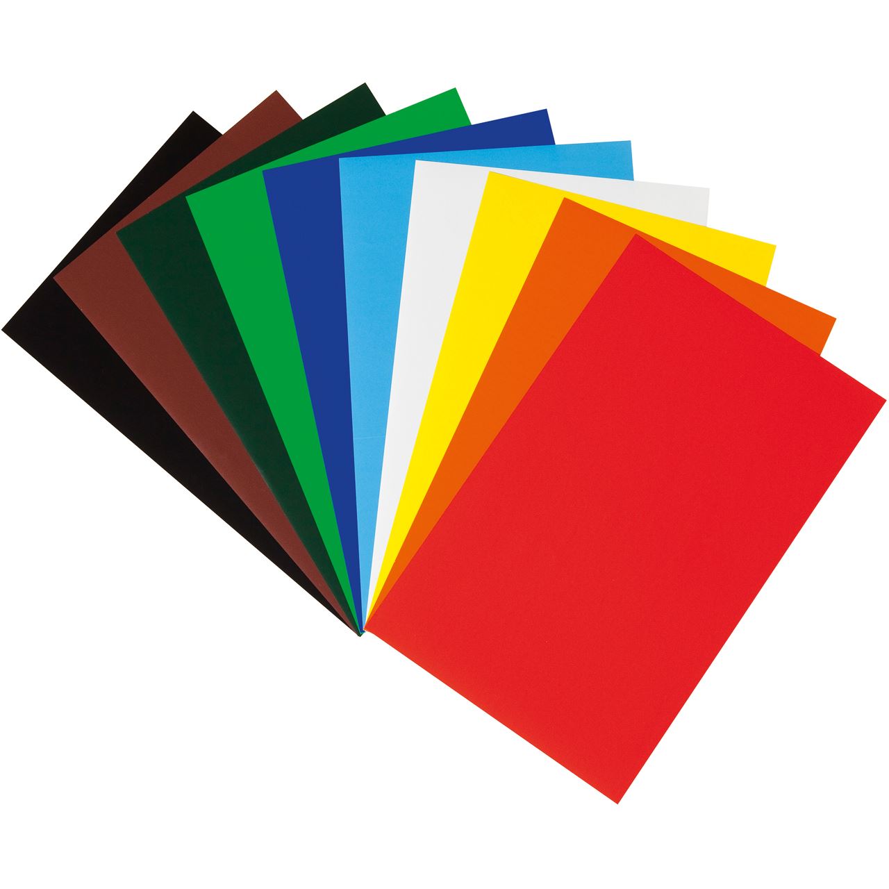 folia Buntpapier gummiert farbsortiert 80 g/qm 50 St.