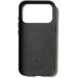 Mujjo Lederhülle - Lederhülle für iPhone (Apple iPhone 17 Pro), Smartphone Hülle, Schwarz