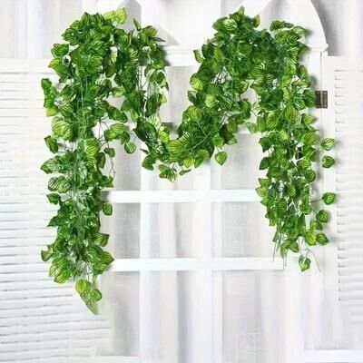 Uplift Picks Artificial Ivy Garland Fake Hanging Vines Greenery Wall Decor watermelon 10m (5 String)