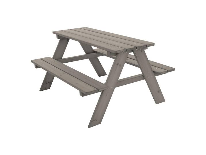 Ml-Design Kindersitzgarnitur Grau, Holz, Rechteckig, A-Form, Freizeit & Co, Gartenspielzeug, Spielhäuser