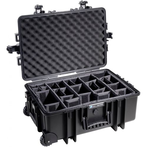 B&W Outdoor Case Type 6700 schwarz mit Facheinteilung