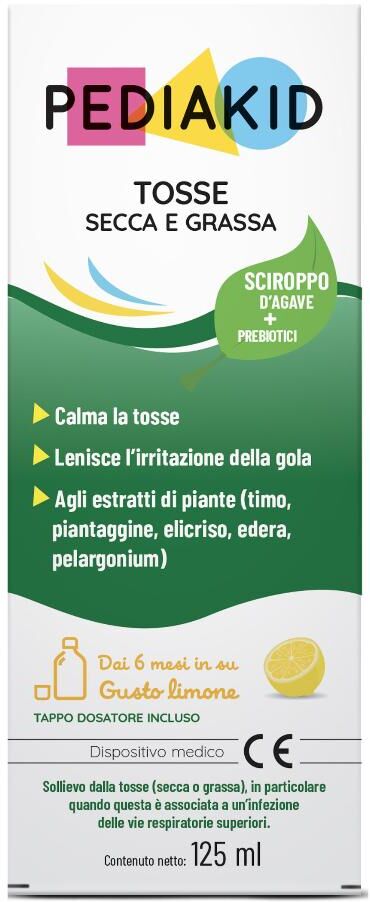 URIACH ITALY Srl Ineldea, Pediakid Tosse Secca e Grassa, 125 ml