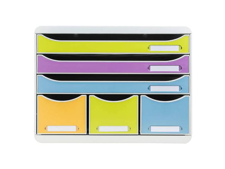 EXACOMPTA Module de classement Store Box 6 tiroirs Pop N'Co - Couleurs assorties