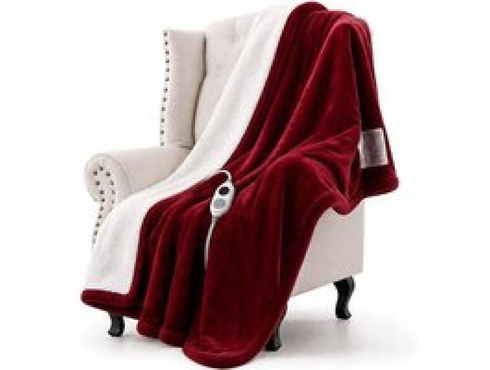 Warmrest Couverture chauffante avec arrêt automatique Couverture thermique 150 x 200 cm Rouge 150×200cm