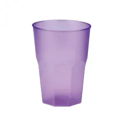 Sovie Tableware Cocktailglas aus Plastik, Lila-gefrostet, 420ml, 6 Stück - Mehrweg Becher Trinkbecher