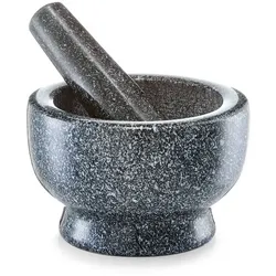 Mörser 2tlg. Granit Grau
