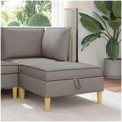 vidaXL, Sofa + Bettsofa, Sofa-Hocker mit Stauraum Taupe Stoff