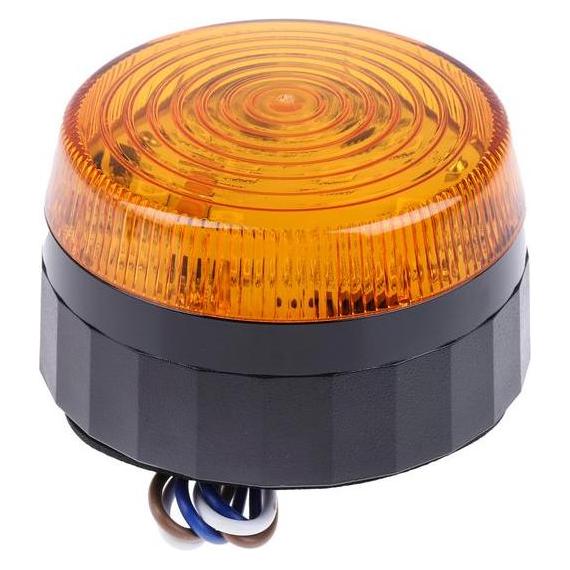 RS PRO LED Beacon, Amber, Low Prof, 110-230Vac (9075977)