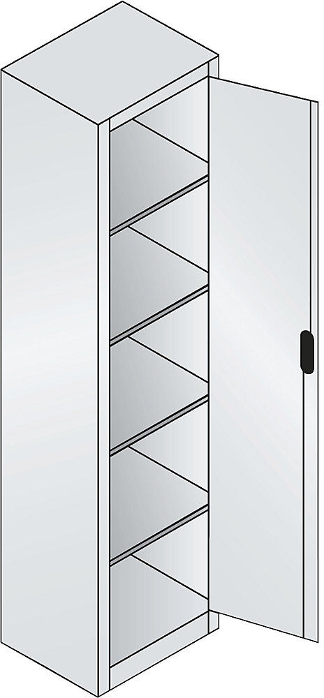 ACURADO Universalschrank, BxT 500 x 400 mm, schwarzgrau / feuerrot C+P