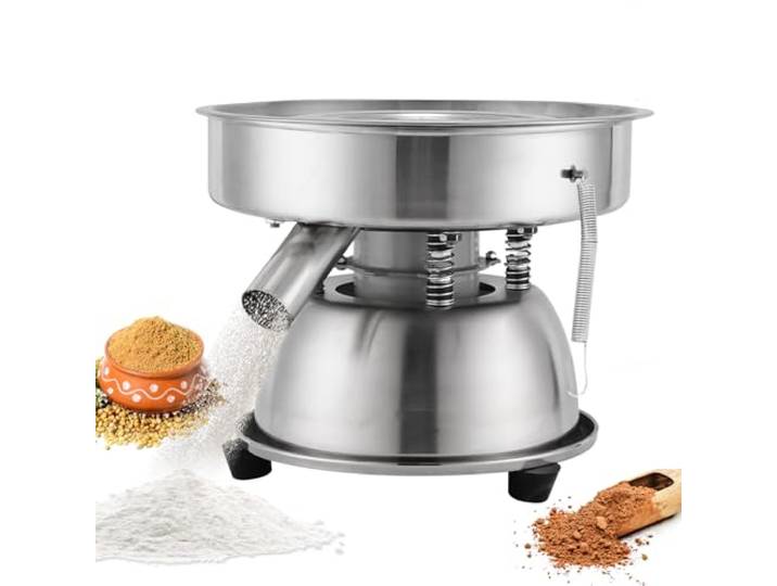YUCHENGTECH Siebmaschine 30CM 3-5 kg Verarbeitungskapazität【ohne Sieb】 1150 U/min 50W für Mehl Kakaopulver Puderzucker Getreidepulver