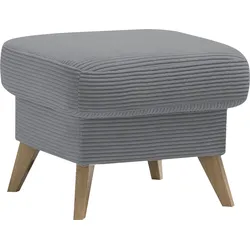 Hocker EXXPO - SOFA FASHION "Samso, kompakte und bequeme Sitzgelegenheit in aktuellem Cord Bezug", grau, B:57cm H:47cm T:57cm, Hocker, Hocker