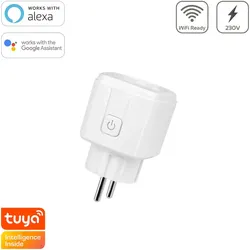 MiBoxer Smarte Tuya Wifi-Steckdose mit Leistungsmessung App- & Sprachsteuerung S...