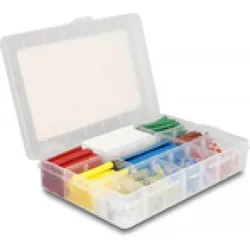 Delock, Schrumpfschlauch, Schrumpfschlauch mit Lötdrahtverbinder Sortimentsbox 308-teilig farbig (308x)