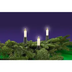 Überlängen 34m Schaftkerzen-Lichterkette 15-tlg. für außen - 34m