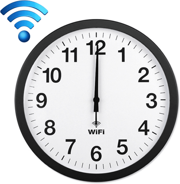 Inspired Deals 12 Inch Smart WiFi Wall Clock With Auto Time Sync Silent Modern Minimalist Clock black