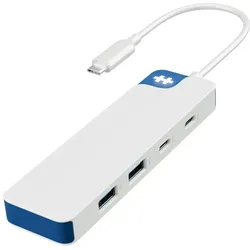 Hyper® HyperDrive Flex 4 Dockingstation USB-C Combo Hub weiß/blau