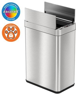 iTouchless 13 Gal Wings Lid Sensor Kitchen Trash Can