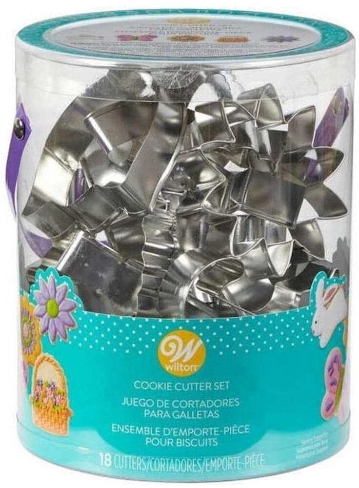 Ausstechform "BackshopSchweiz Wilton Ostern Set - 18 Stk", silber, Ausstechformen, Ausstechform silber Einheitsgröße