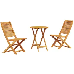 vidaXL, Gartentisch + Balkontisch, Gabelella (2x Sessel + runder Tisch) (60 x 75 cm)