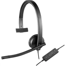 Logitech H570e (Kabelgebunden, USB-A, Skype), Office Headset, Schwarz