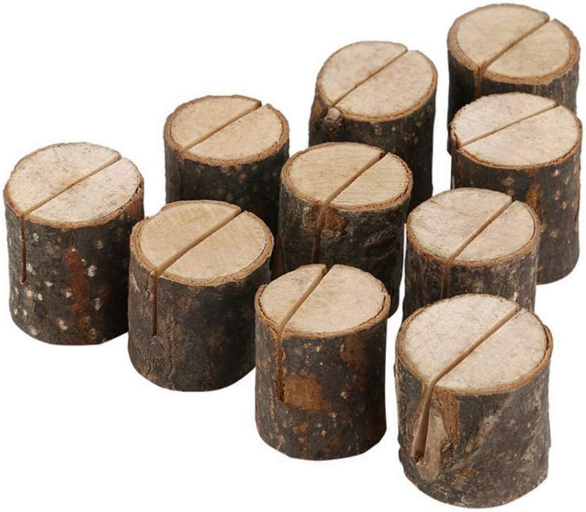 Set van 10 houten klemmen voor tafelkaarten, foto's en decoratie