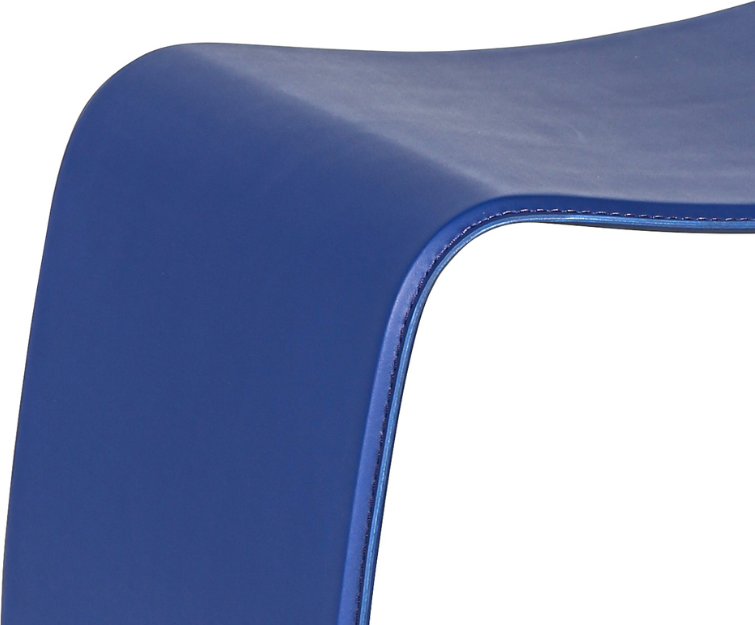 B2B Partner Holzhocker BENTWOOD II, Ökoleder, blau
