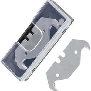 Wolfcraft Cuttermesser-Klingen 4188000,Hakenklinge, 19mm aus Stahl, 10 Stück