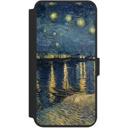 Nivocase Klapphülle für Samsung Galaxy S25+ Handyhülle aus Kunst Leder NIVOflip schwarz Kunst Malerei (Samsung Galaxy S25+), Smartphone Hülle, Schwarz