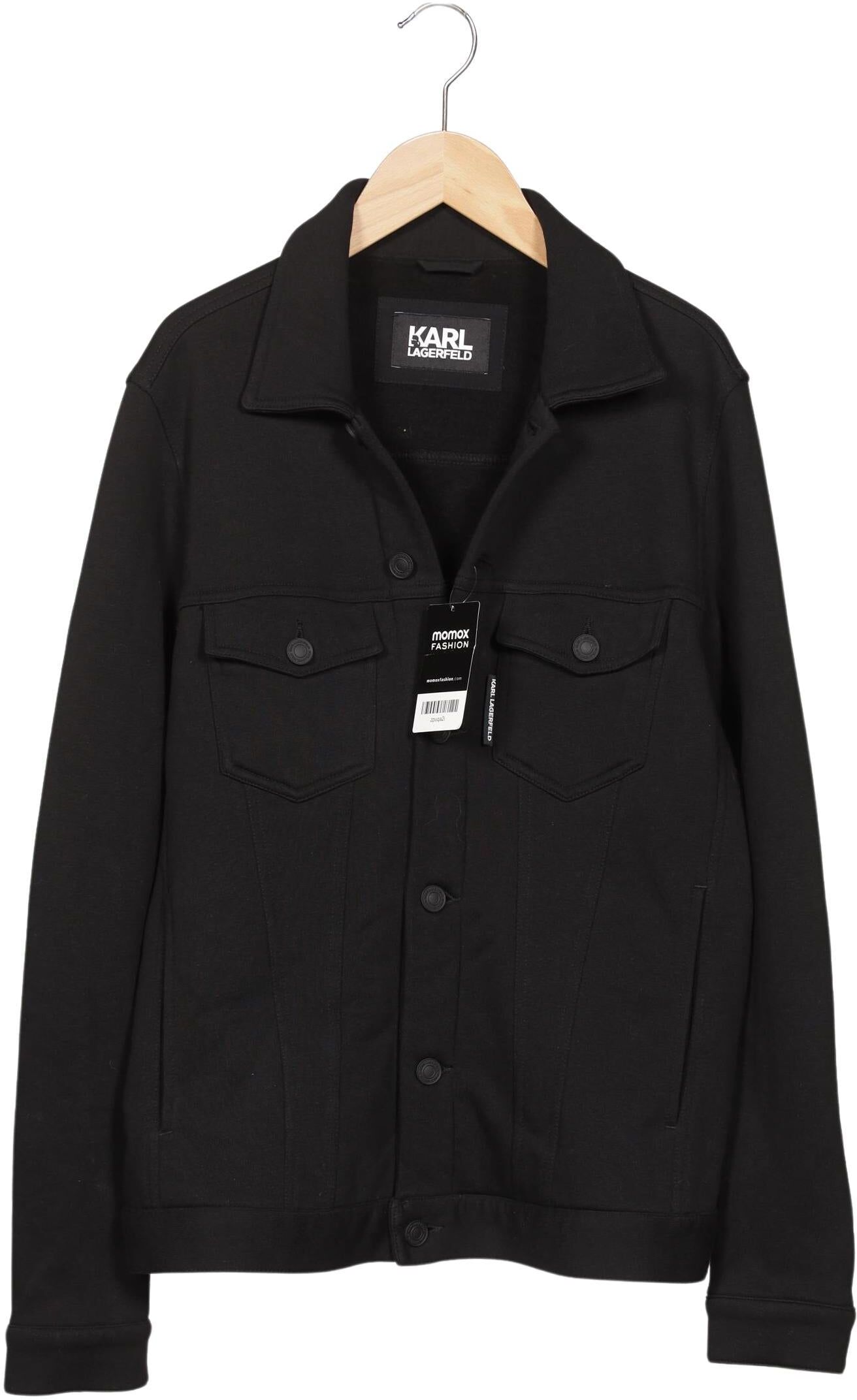 Karl by Karl Lagerfeld Herren Jacke, Schwarz, Gr. S, Synthetik / Baumwolle - Second Hand